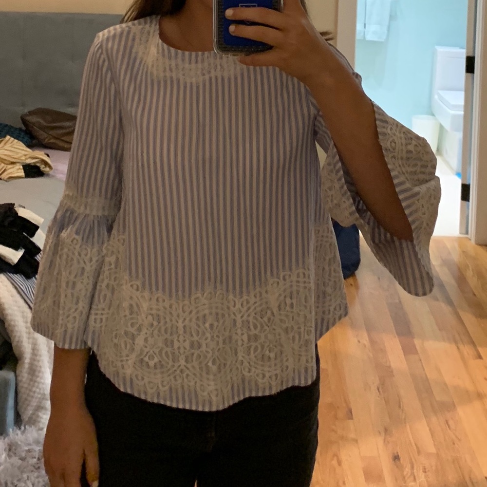 Zara bell sleeve top